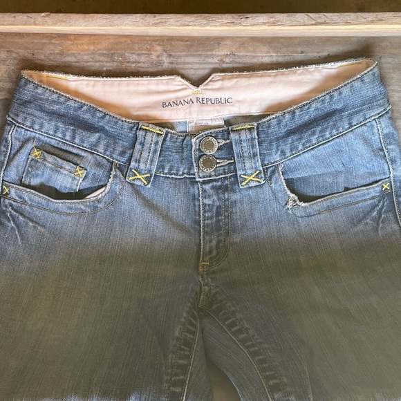 Retro Banana Republic Vintage Y2K Jeans Low Rise Patch Pockets size 4 - Picture 10 of 14